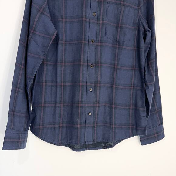 NWT Travis Mathew Third Person Plaid Long Sleeve Button Down | Blue | SZ S - Picture 6 of 11